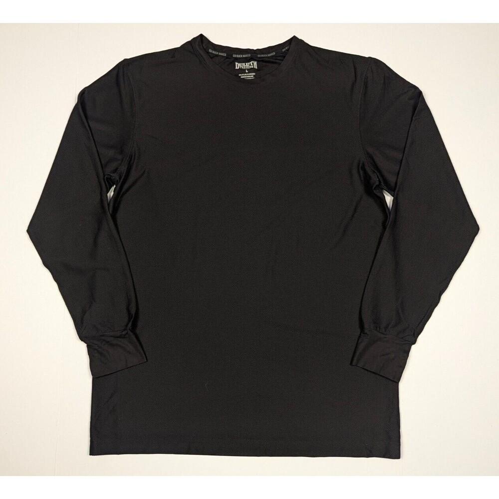 Duluth Trading Co Long Sleeve Thermal Baselayer Active Large L Shirt Mens Black